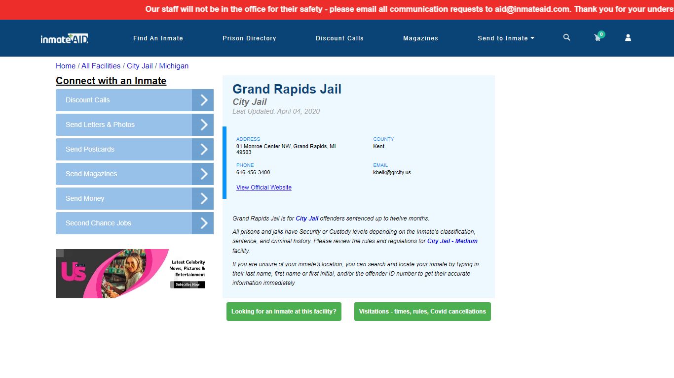 Grand Rapids Jail | Inmate Locator