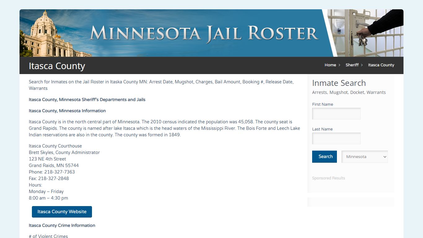 Itasca County | Jail Roster Search