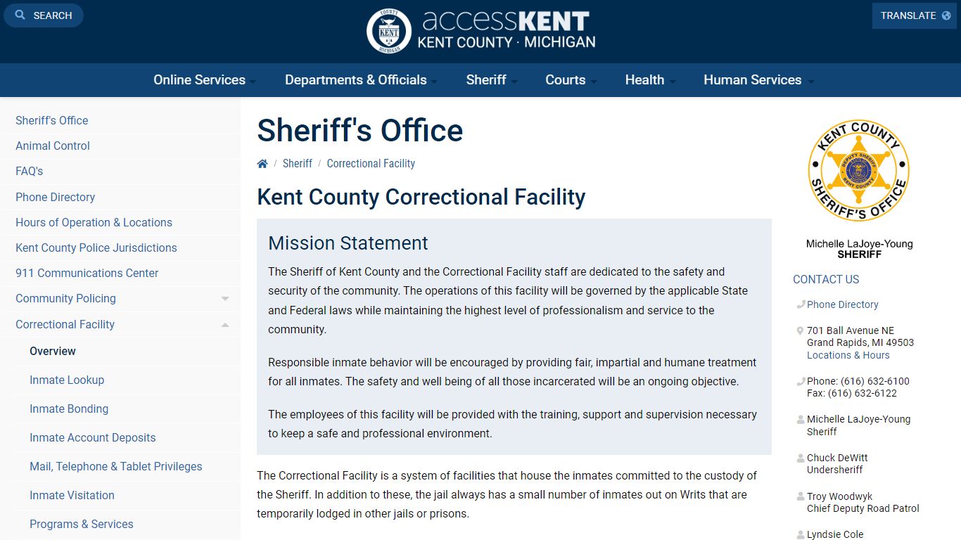 Correctional Facility - Kent County, Michigan